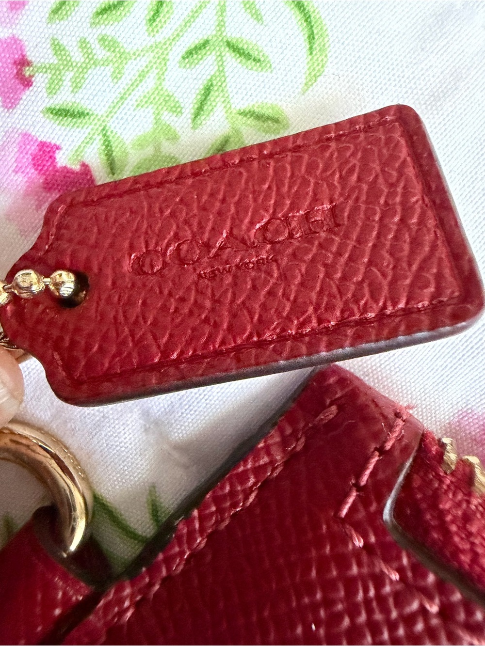 Coach Red Rowan Pouch Leather Zip-Front Wallet Clutch - Picture 8 of 8